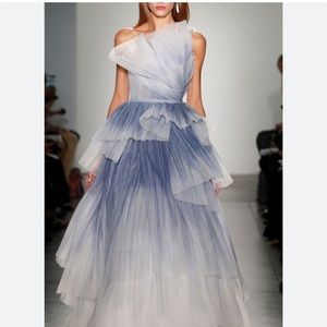 Pamella Roland Tule Ombré Gown